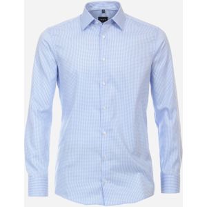 VENTI modern fit overhemd, twill, blauw geruit 48