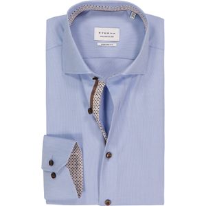 ETERNA - Modern Fit - Overhemd - Lichtblauw - Strijkvrij