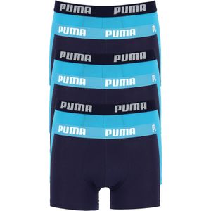 Puma Basic Boxer heren (6-pack), aqua en blauw -  Maat: XL