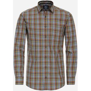 3 voor 99 | Redmond comfort fit overhemd, popeline, geel geruit