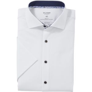 OLYMP 24/7 Level 5 body fit overhemd, korte mouw, Dynamic Flex, wit