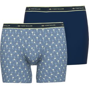 TOM TAILOR heren boxer normale lengte (2-pack), lichtblauw dessin