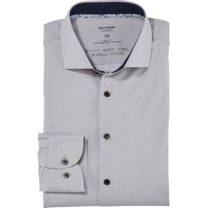 OLYMP 24/7 Level 5 body fit overhemd, popeline, taupe