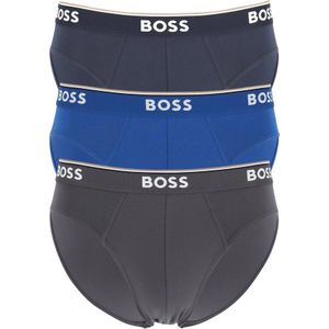 HUGO BOSS Power briefs (3-pack), heren slips, blauw, navy, grijs -  Maat: L