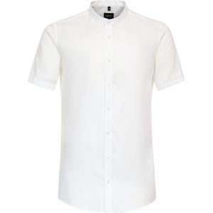 VENTI - Body Fit Overhemd - Wit - Korte Mouw - Strijkvriendelijk
