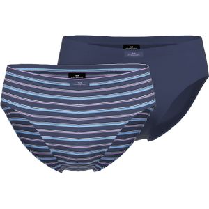 Gotzburg heren sport slip (2-pack), middenblauw gestreept