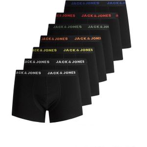 JACK & JONES Jacbasic trunks (7-pack), heren boxers normale lengte, zwart -  Maat: M