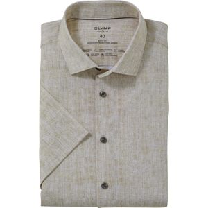 OLYMP 24/7 Level 5 body fit overhemd, korte mouw, tricot, messing