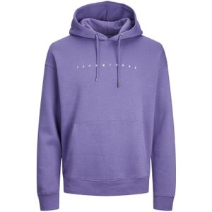 JACK & JONES Star jj sweat hood regular fit, heren hoodie katoenmengsel met capuchon, paars