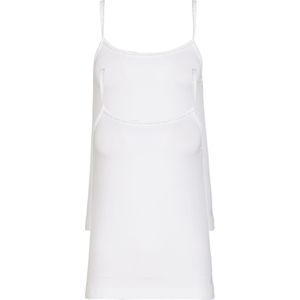 Calvin Klein dames ONE Cotton spaghetti tops (2-pack), wit