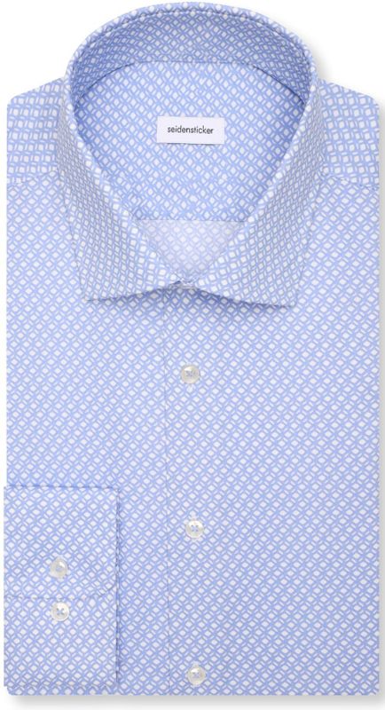 Seidensticker - 845667 - Chemise - Lichtblauw - Manches Longues - Coupe Droite