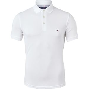 Tommy Hilfiger 1985 slim fit polo, wit -  Maat: M