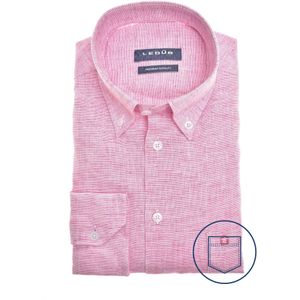 Ledub modern fit overhemd, structuur, rood