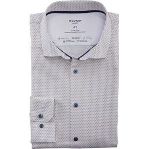 OLYMP - 24/7 No. 6 - Overhemd - Natuur - Super Slim Fit - Popeline
