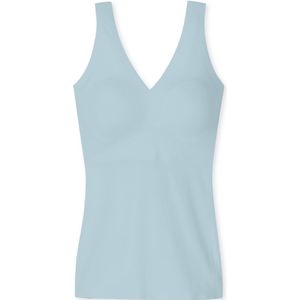 SCHIESSER Invisible Soft singlet (1-pack), dames drager top microvezel verwijderbare pads bluebird