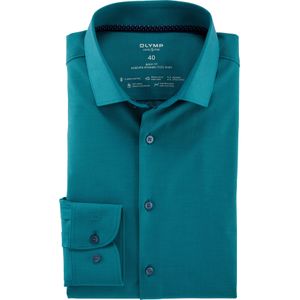 OLYMP 24/7 Level 5 body fit overhemd, twill, smaragdgroen