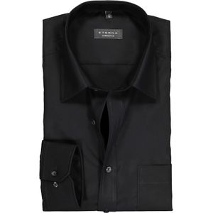 ETERNA comfort fit overhemd, poplin heren overhemd, zwart 54