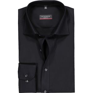 ETERNA modern fit overhemd, poplin heren overhemd, zwart 48