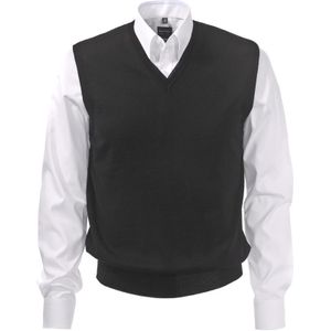 OLYMP modern fit spencer wol, V-hals, zwart -  Maat: 4XL