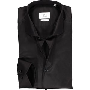 ETERNA 1863 slim fit premium overhemd, 2-ply twill heren overhemd, zwart 46