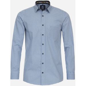 3 voor 99 | Redmond comfort fit overhemd, popeline, blauw dessin
