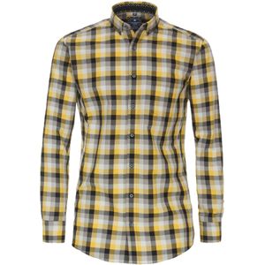 3 voor 99 | Redmond modern fit overhemd, popeline, zwart geruit