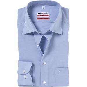 MARVELIS modern fit overhemd, blauw met wit geruit 40