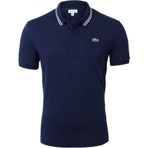 Lacoste Sport polo Regular Fit, super light knit, navy blauw met wit