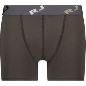 RJ Bodywear Pure Color bruin boxer (1-pack), heren boxer lang, donkerbruin -  Maat: XL