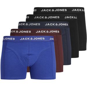 JACK & JONES Jacblack friday trunks (5-pack), heren boxers, zwart, blauw, donkerrood en kobalt