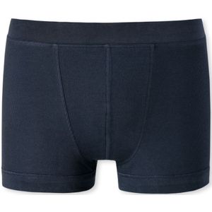 SCHIESSER Retro Rib boxer (1-pack), heren short dubbelrib biokatoen donkerblauw - Maat: S