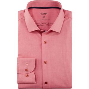 OLYMP 24/7 Level 5 body fit overhemd, structuur, rood