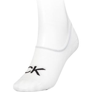Calvin Klein Footie High Cut (1-pack), dames onzichtbare sokken, wit -  Maat: One size