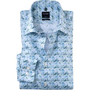 OLYMP Luxor modern fit overhemd, popeline, groen dessin