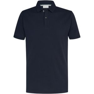 Profuomo slim fit heren polo, navy blauw