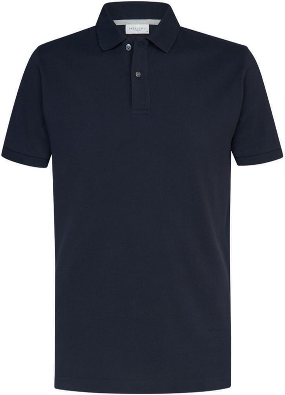 Profuomo slim fit heren polo, navy blauw