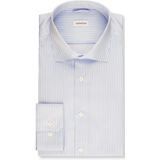 Seidensticker shaped fit overhemd, popeline, blauw gestreept