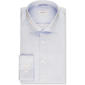 Seidensticker shaped fit overhemd, popeline, blauw gestreept