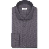 Seidensticker - Businessoverhemd - Grijs - Slim 1/1 Kentkraag Pepita