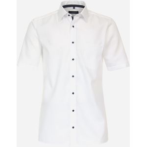 CASA MODA comfort fit overhemd, korte mouw, dobby, wit 56