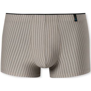 SCHIESSER Long Life Soft boxer (1-pack), heren shorts bruin-grijs gestreept -  Maat: 3XL