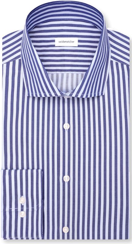 Seidensticker - Businessoverhemd - Zwart - Regular 1/1 Kentkraag Structuur