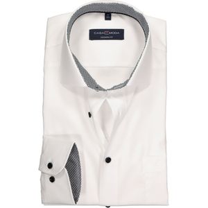 CASA MODA modern fit overhemd, wit (zwart contrast) 40