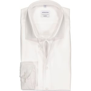 Seidensticker shaped fit overhemd, twill, wit 45