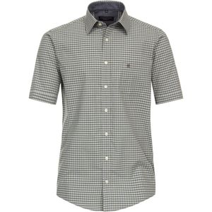CASA MODA - Sport Casual Fit - Overhemd - Groen Geruit - Korte Mouw - Strijkvriendelijk