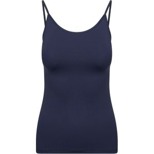 RJ Bodywear Pure Color dames spaghetti top (1-pack), hemdje met smalle verstelbare bandjes, donkerblauw -  Maat: S