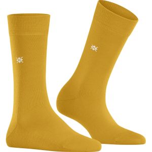 Burlington Bloomsbury damessokken, geel (curry)