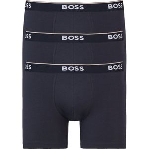 HUGO BOSS Power boxer briefs (3-pack), heren boxers normale lengte, navy -  Maat: S