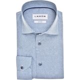Ledub modern fit overhemd, mouwlengte 72 cm, popeline, middenblauw dessin