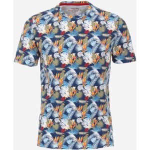Redmond regular fit T-shirt, korte mouw O-hals, blauw (met print) -  Maat: 3XL